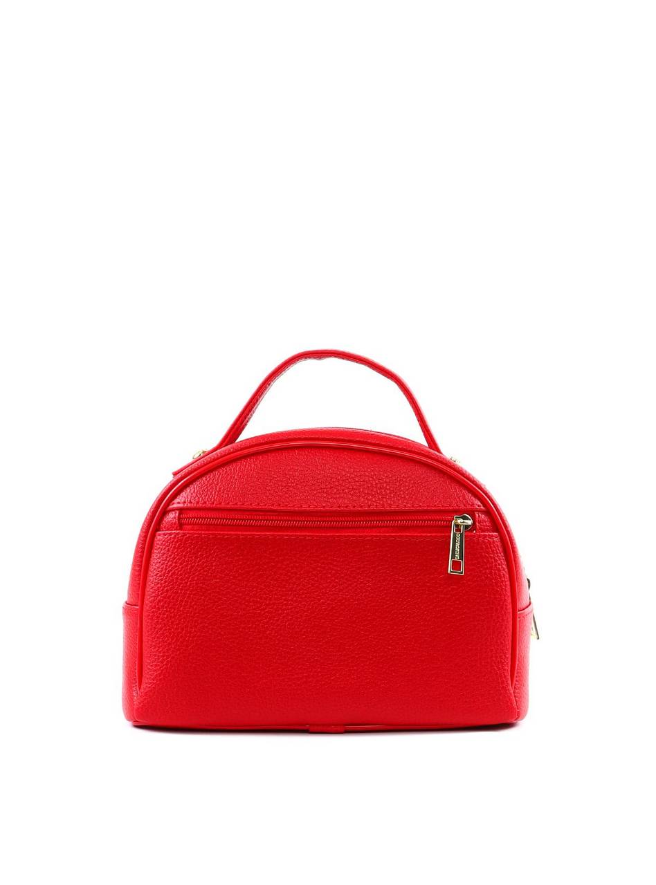 Necessaire Feminina Arredondada Detalhe Tela Frontal - Vermelha NSI-168 - VE