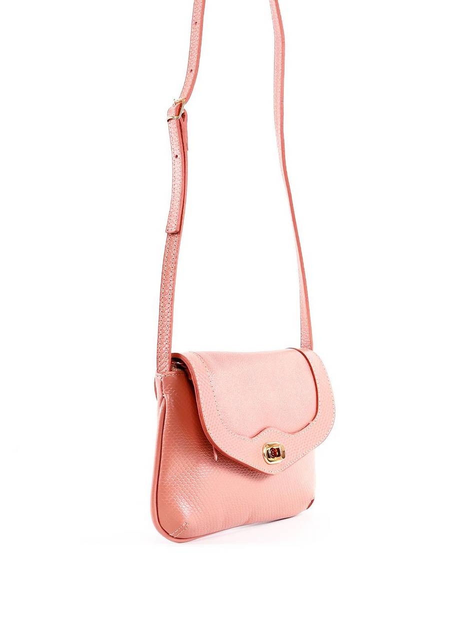 Bolsa Satchel Transversal com Fecho Giratório - Nude BSI-6356 - NU