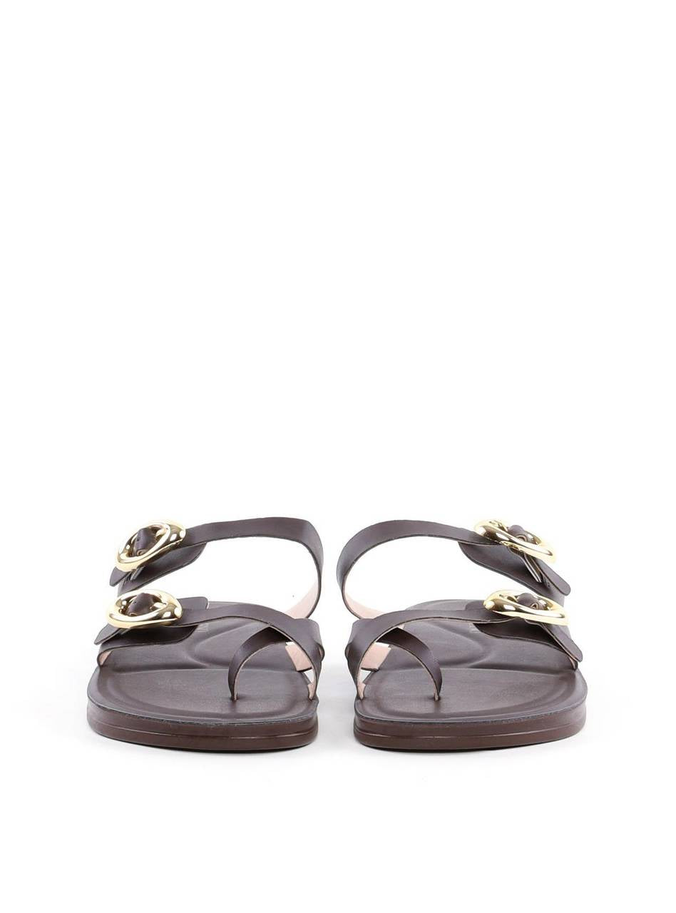 Rasteira Flatform Tiras e Fivelas - Cacau SD - 12127 - CA