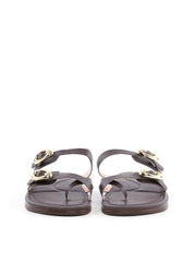 Rasteira Flatform Tiras e Fivelas - Cacau SD - 12127 - CA