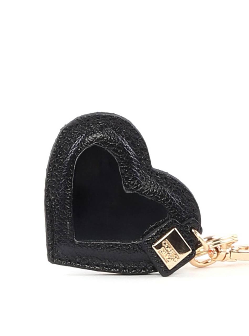 Chaveiro Feminino Coração com Espelho - Preto CVI-176 - PR