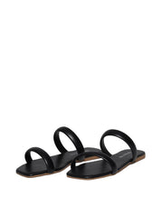 Sandália Feminina Rasteira Duas Tiras - Preta SDI-11620 - PR