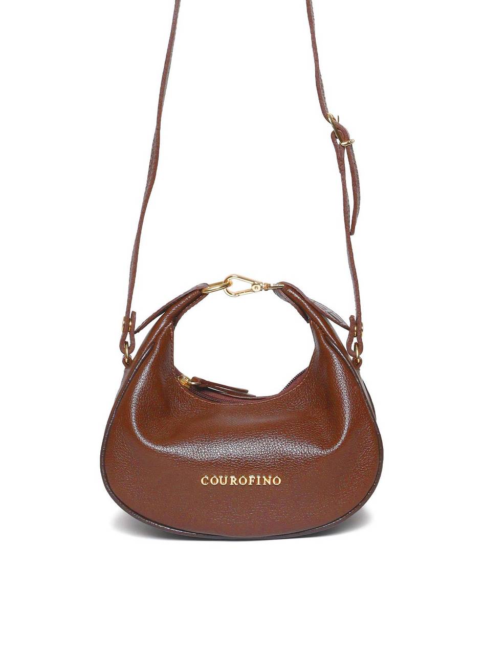 Bolsa Feminina Hobo Couro Pequena - Castor BSI-5937 - CS
