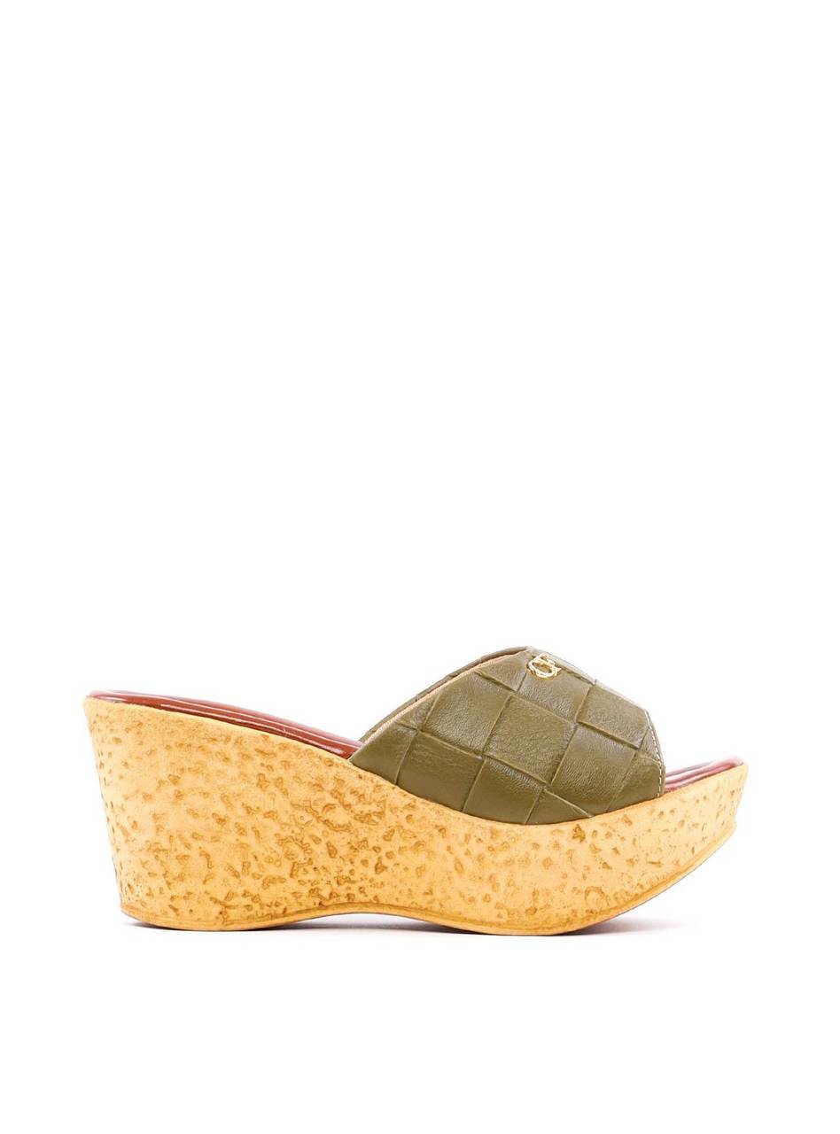 Tamanco Plataforma com Tira Tressê - Verde BSI-11860 - VD
