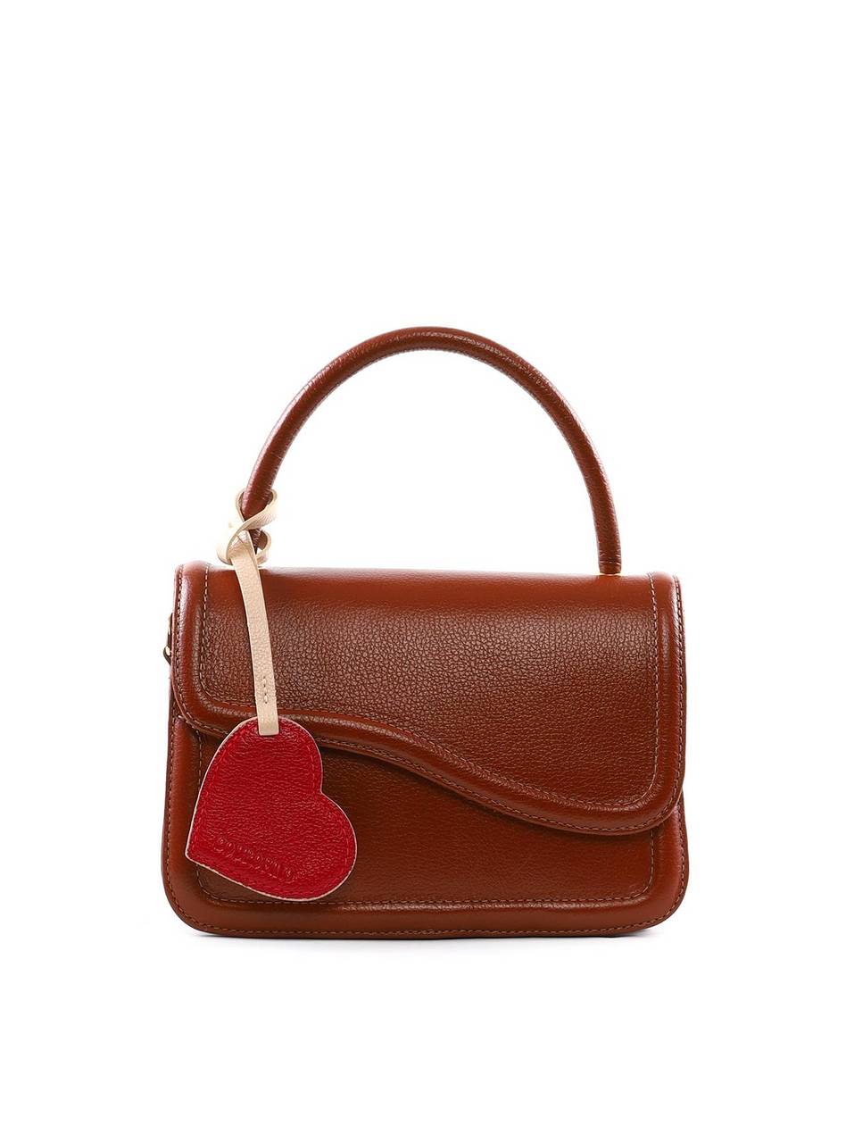 Bolsa Satchel Média com Charm de Coração - Castor BSI-6388 - CS