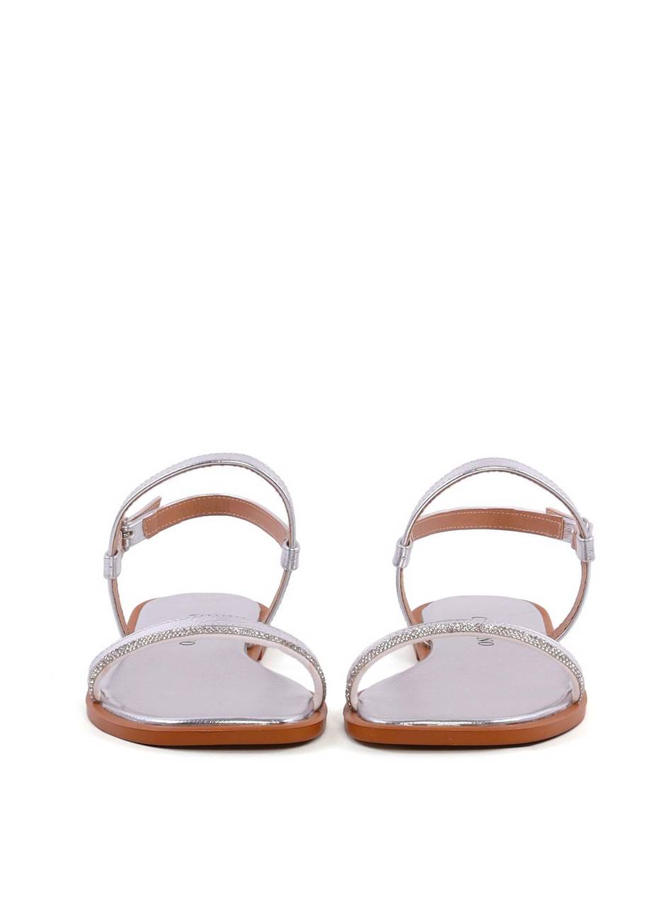 Rasteira Tiras Finas com Strass - Prata SDI-11989 - PT