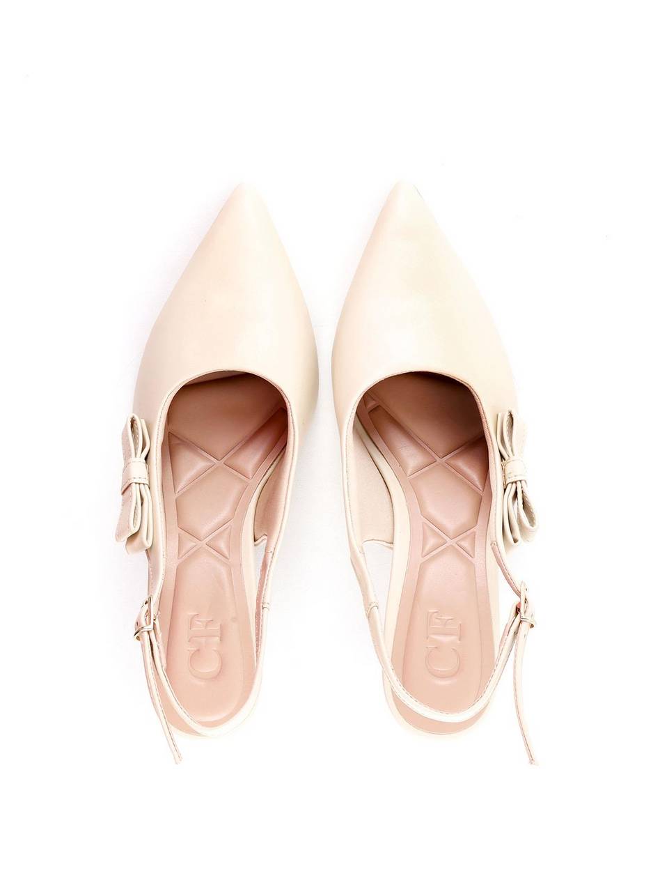 Scarpin Slingback com Salto Taça - Nude SDI-12181 - NU