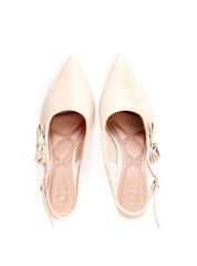 Scarpin Slingback com Salto Taça - Nude SDI-12181 - NU