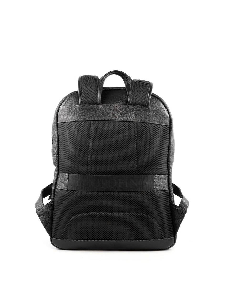 Mochila Executiva com Bolso Frontal em Couro - Preta MEI-460 - PR