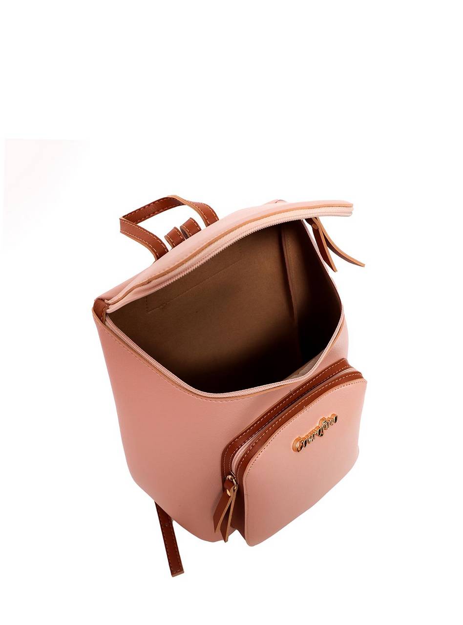 Mochila Casual Bolso Externo Frontal Nude MEI-398 - NU