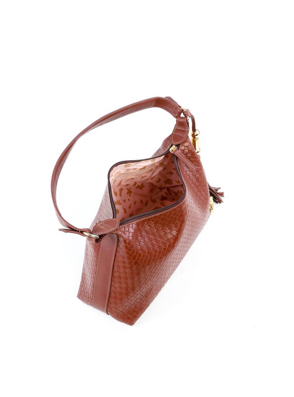 Bolsa Hobo Transversal com Barbicacho - Cacau BSI-6228 - CA