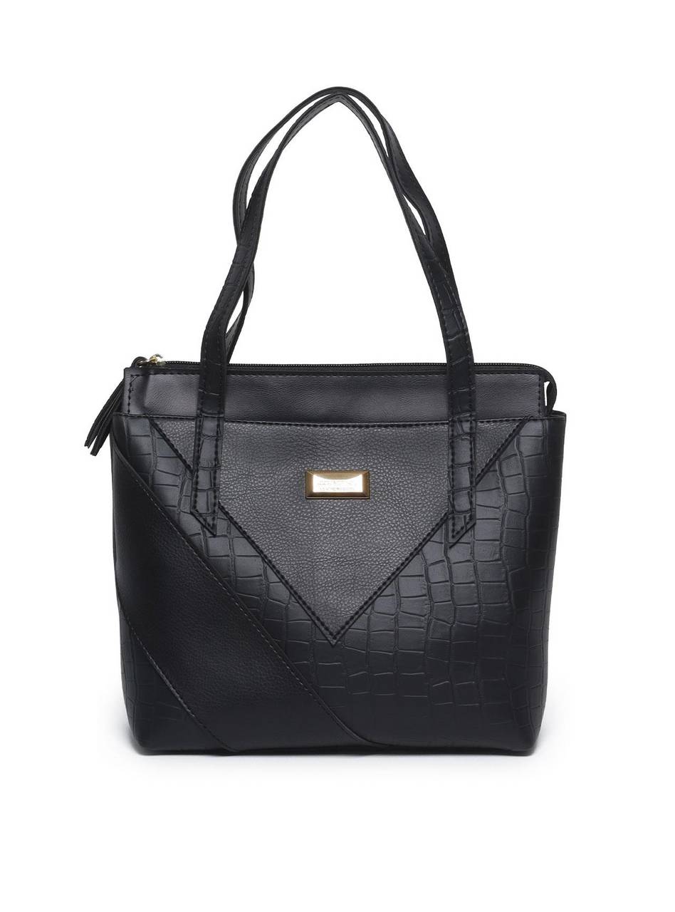 Bolsa Feminina Shopper Média Tiracolo Preta BSI-5903 - PR