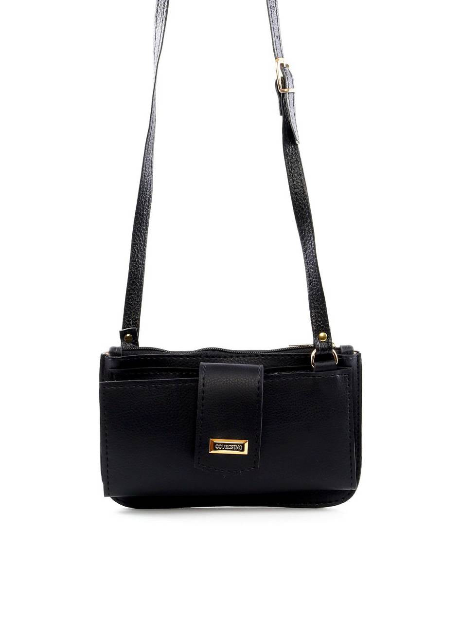 Bolsa Carteira Transversal Pequena - Preta BSI-6430 - PR