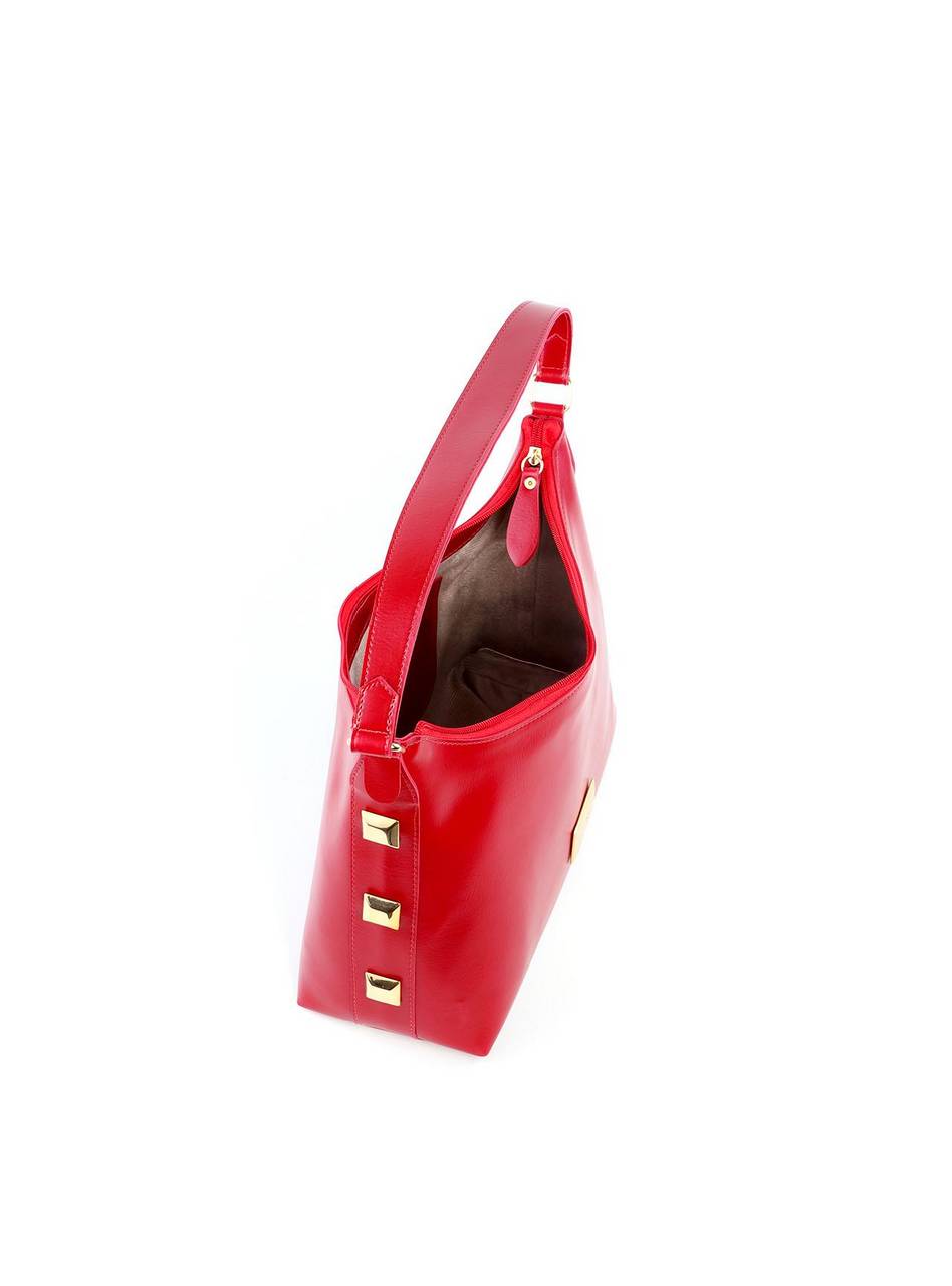 Bolsa Hobo Tiracolo com Detalhes Laterais - Vermelha BSI-6199 - VE