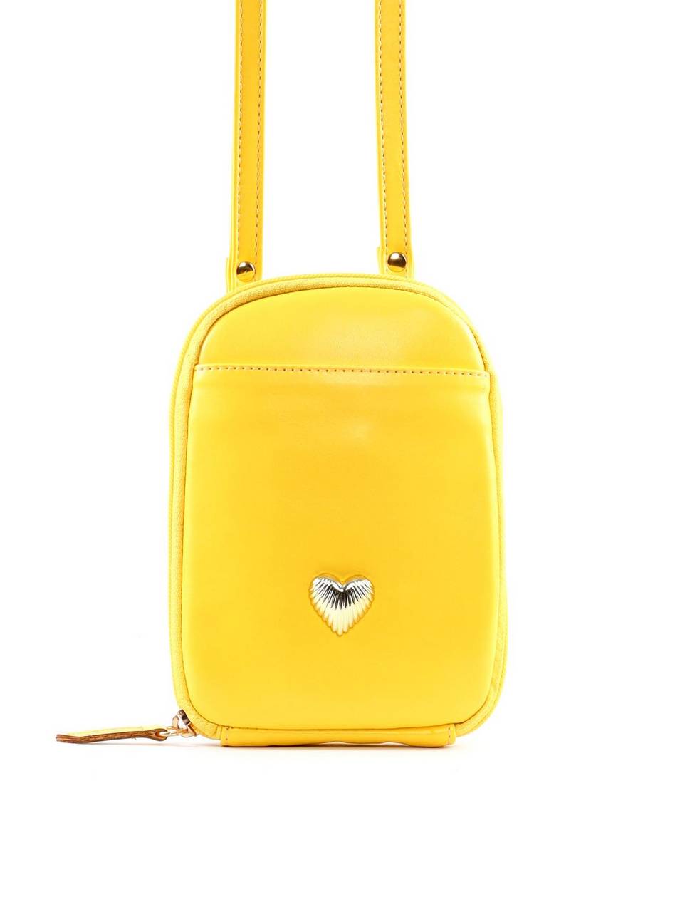 Bolsa Bag Transversal Coração Porta Celular - Amarela BSI-6396 - AM