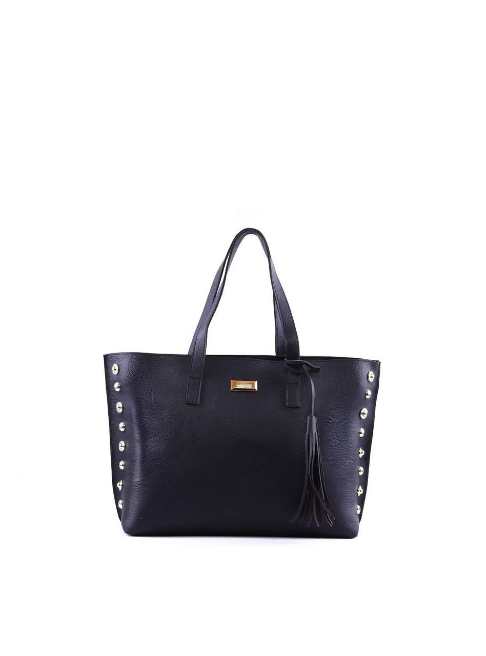 Bolsa Shopper com Barbicacho e Esferas - Preta BSI-6369 - PR