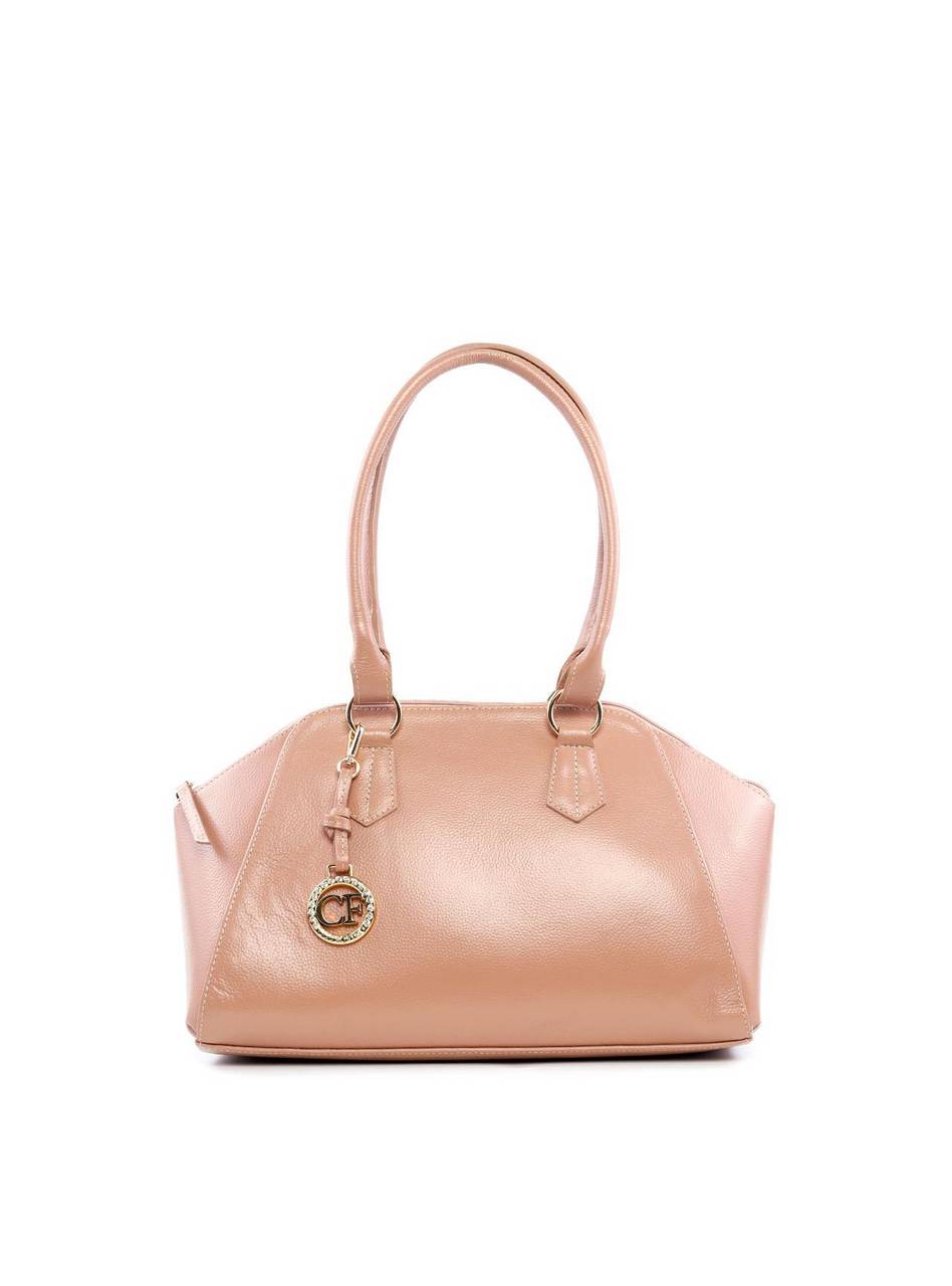 Bolsa Tote com Detalhe de Chaveiro CF - Nude BSI-6176 - NU