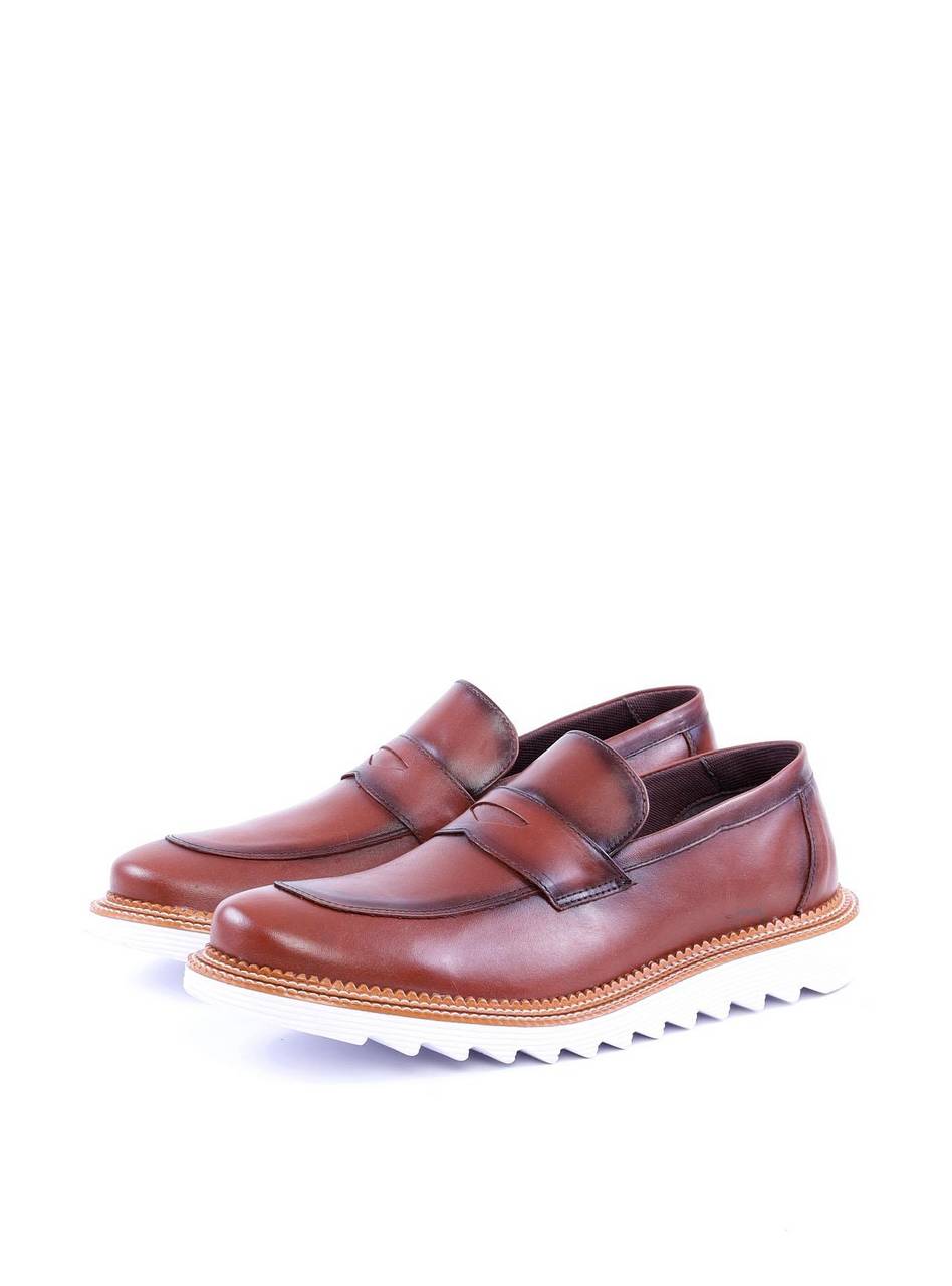 Calçado Masculino Mocassim 45030 em Couro Confort - Castor SP-11659 - CS