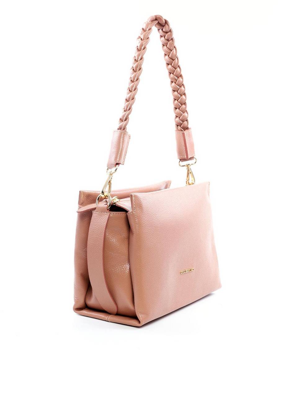 Bolsa Tote com Alça Trançada de Mão - Nude BSI-6078 - NU