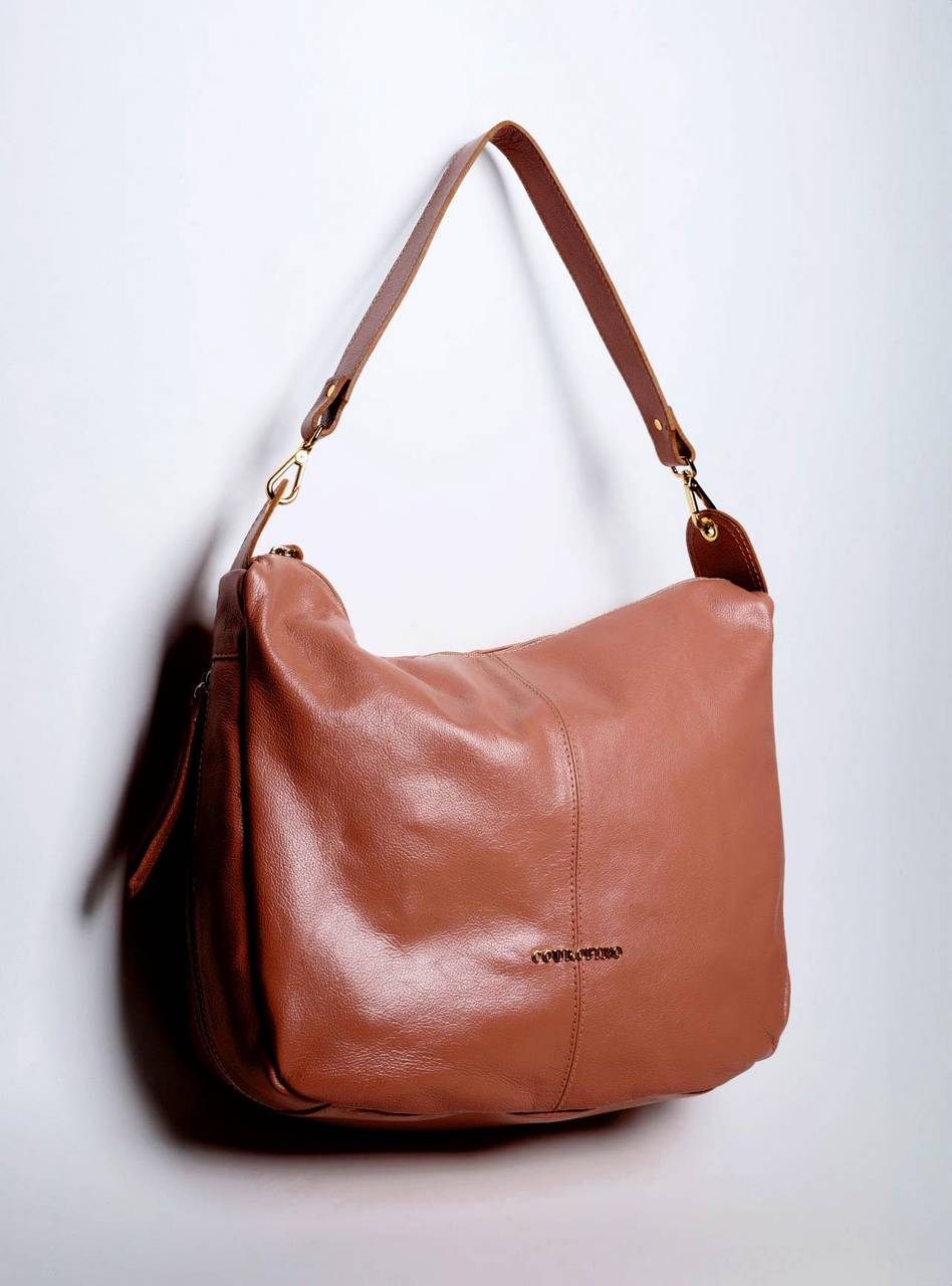 Bolsa Feminina Hobo Tiracolo Couro Castor BSI-5704 - CS