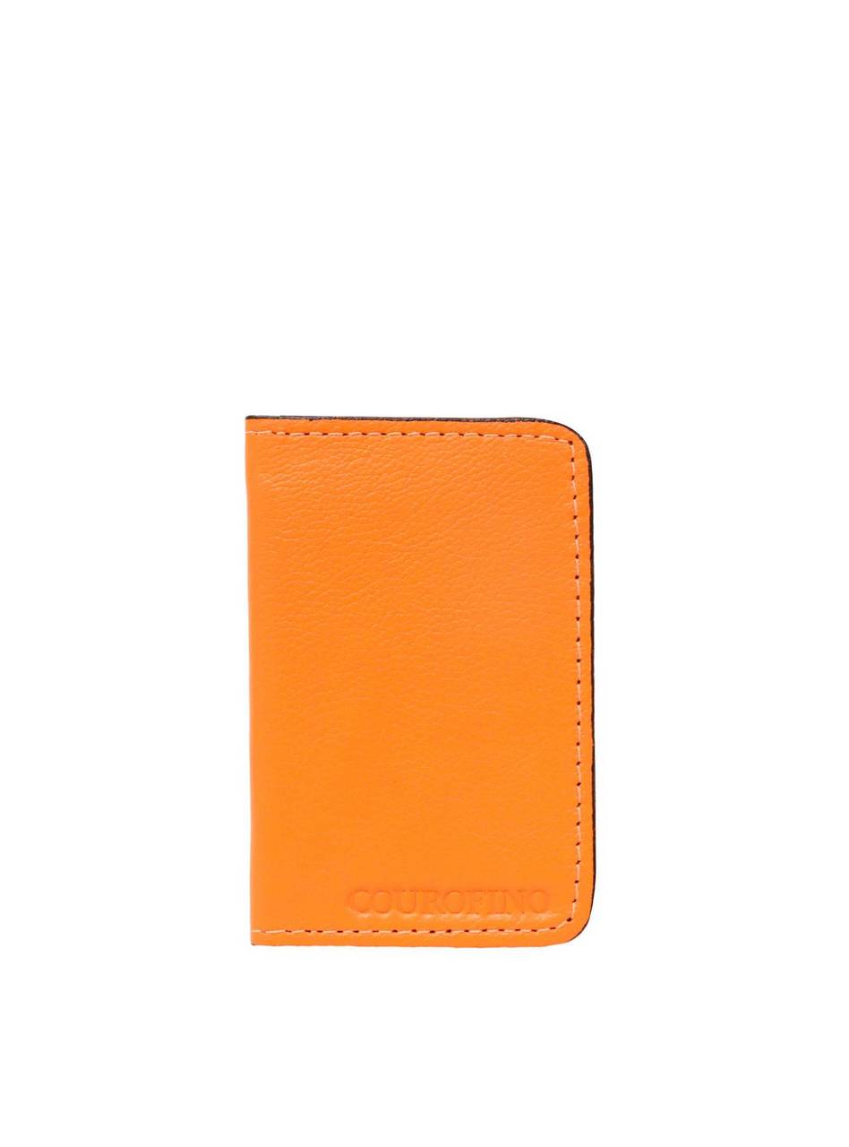 Porta Cartão Unissex Aberto Laranja PRI-025 - LR