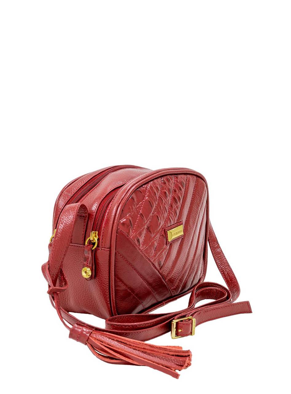 Bolsa Bag Couro Transversal Vassourinha Vermelha BSI-5078 - VE
