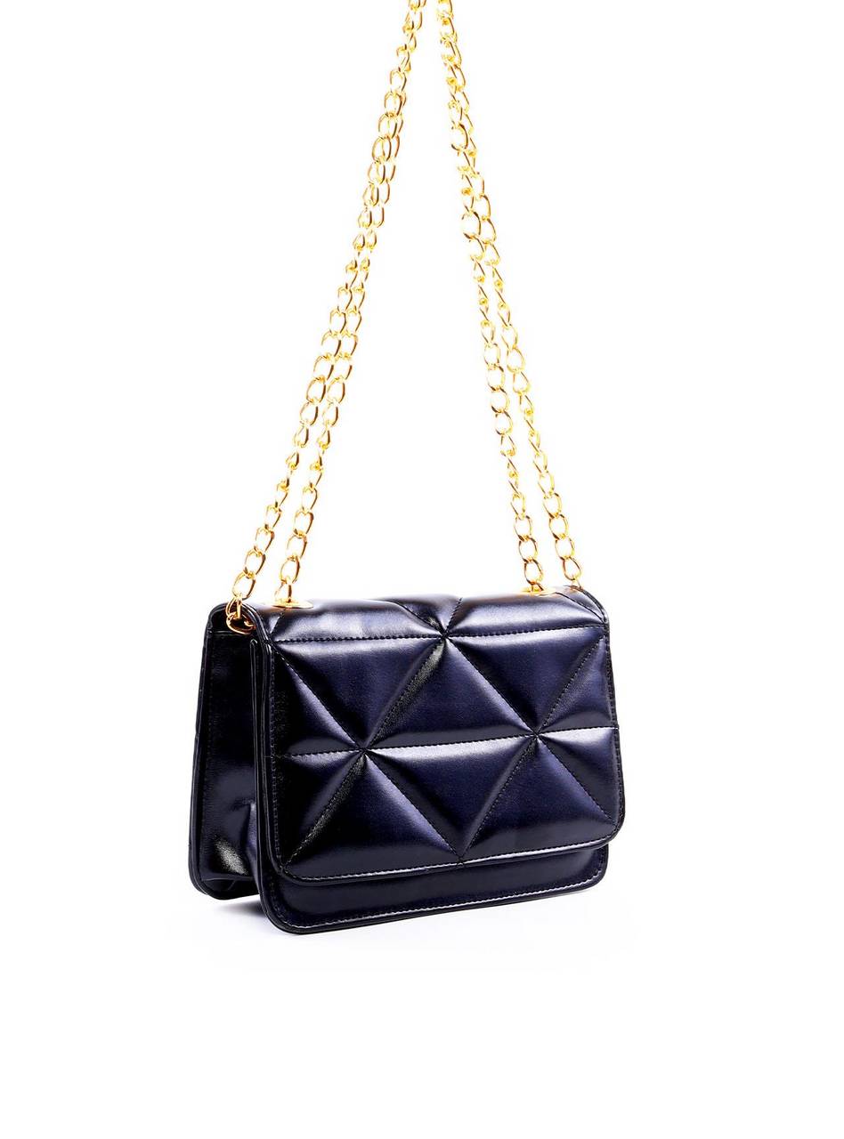 Bolsa Satchel Metalassê com Alça Transversal - Preta BSI-6286 - PR