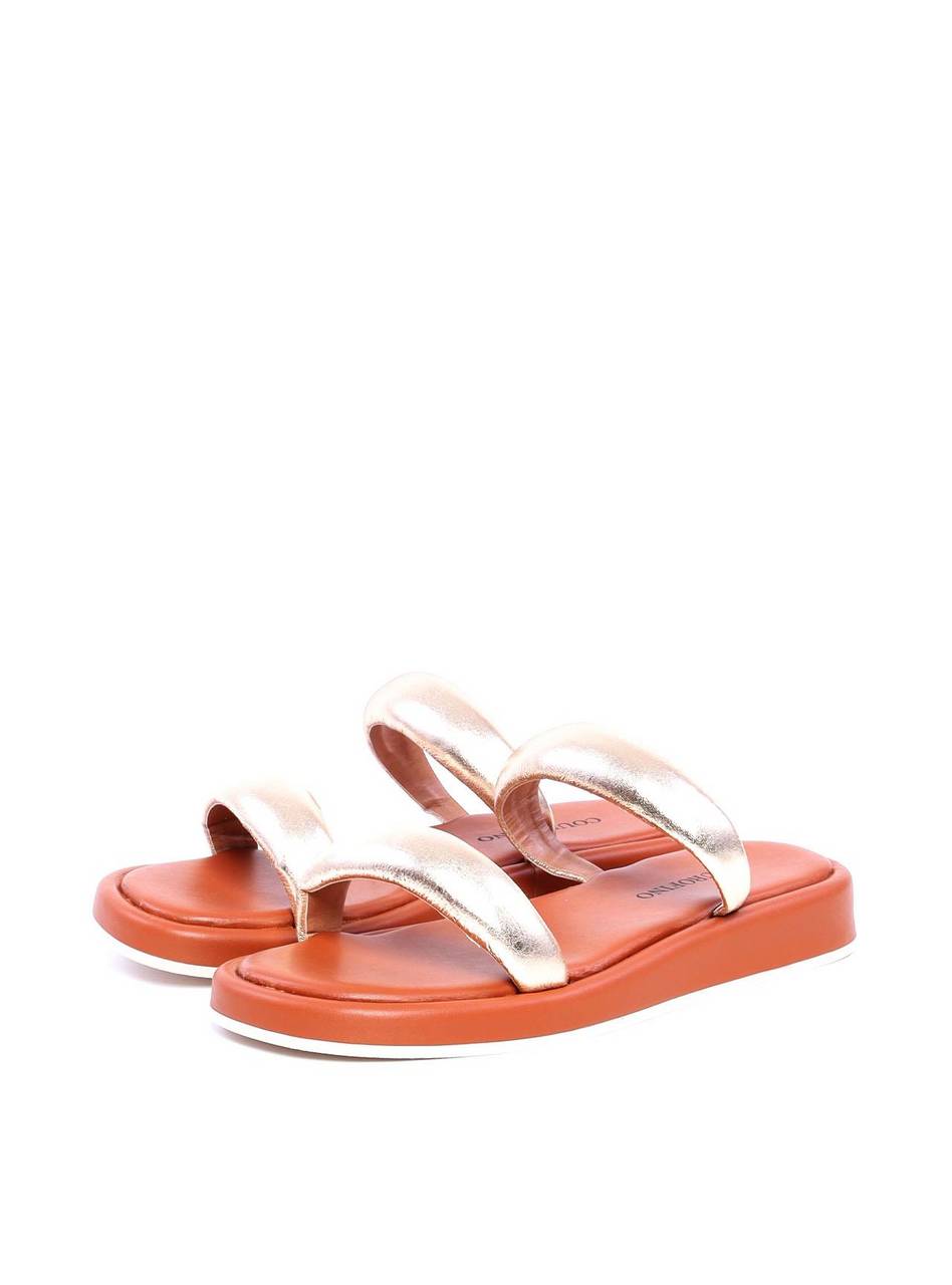 Sandália Feminina Flatform com Tiras Meia Cana - Ouro SDI-11682 - AU
