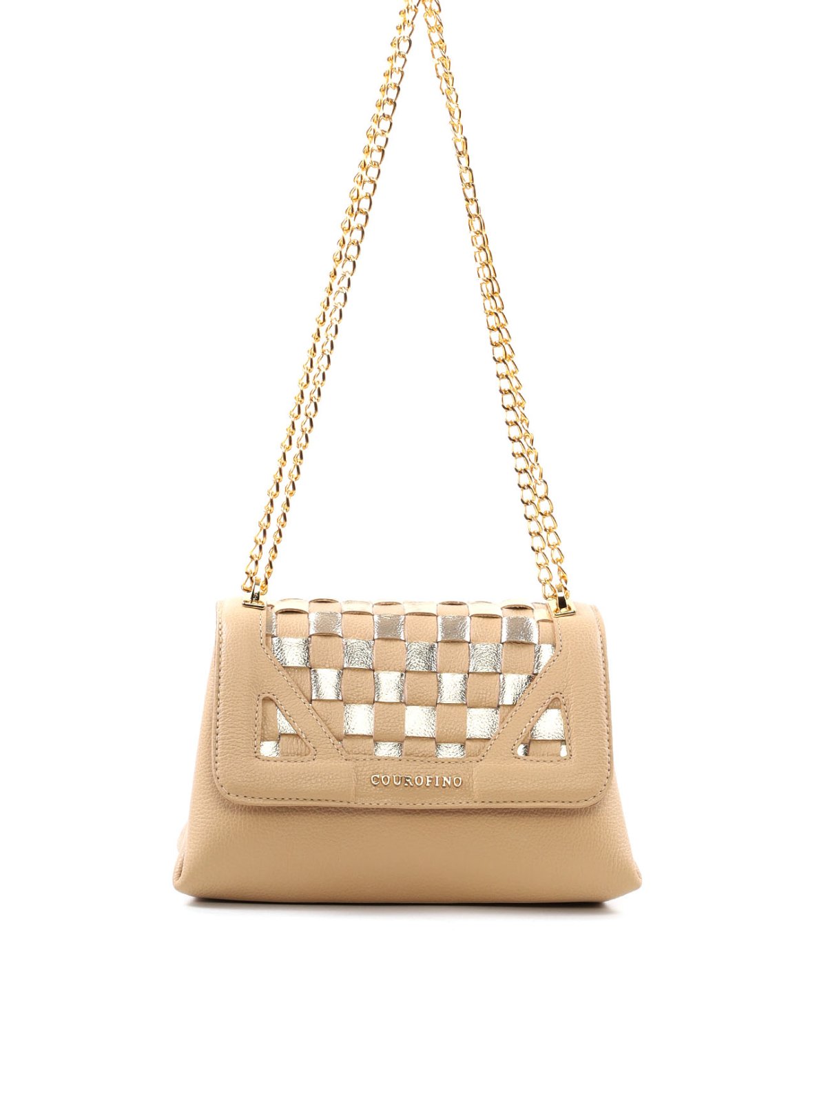Bolsa Satchel Pequena com Recortes e Corrente BSI-6541 - NU