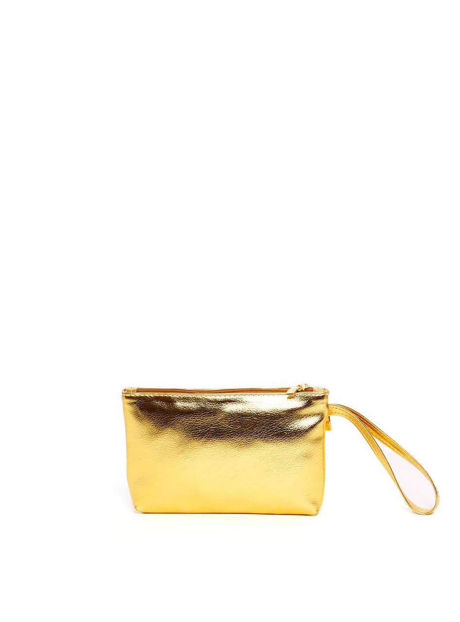 Bolsa Clutch Com Zipper de Puxador - Ouro BSI-5385 - AU