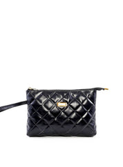 Necessaire Feminina Quadrada em Matelassê - Preta NSI-174 - PR