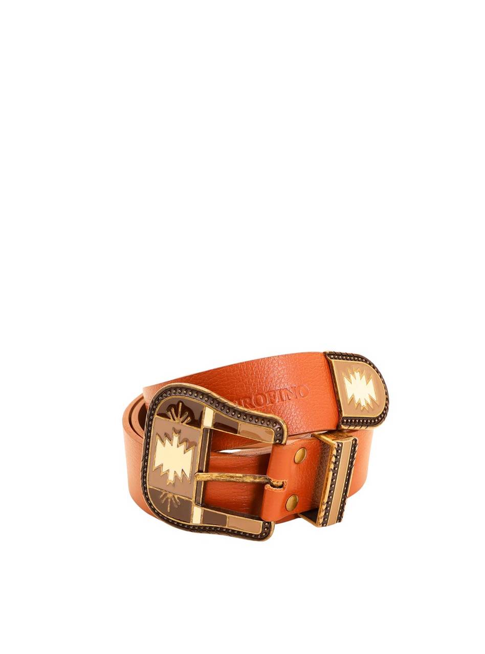 Cinto Feminino Casual Couro Desenhos Ponteira Castor CTI-928 - CS