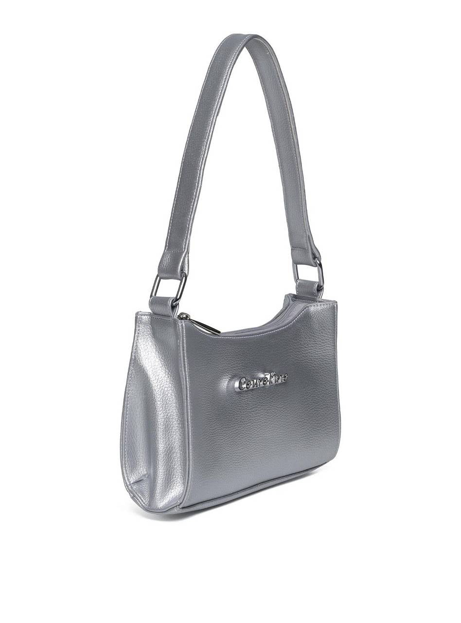 Bolsa Hobo Média Tiracolo Prata BSI-5751 - PT