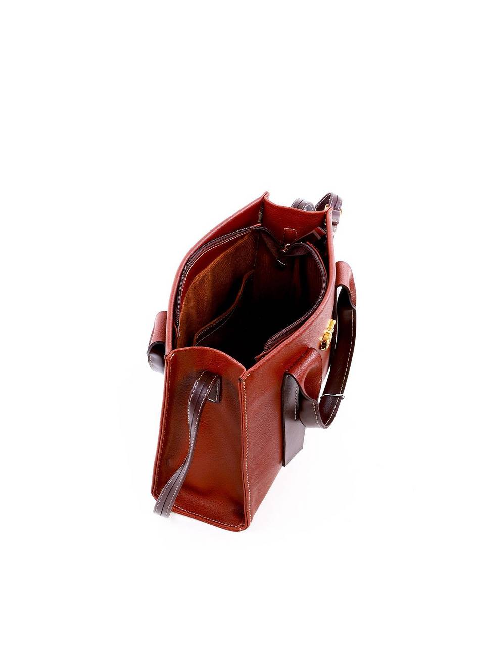 Bolsa Tote Quadrada Detalhe de Costuras - Cacau BSI-6260 - CA