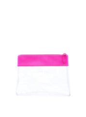 Necessaire Transparente Quadrada Pequena - Pink NSI-148 - PK