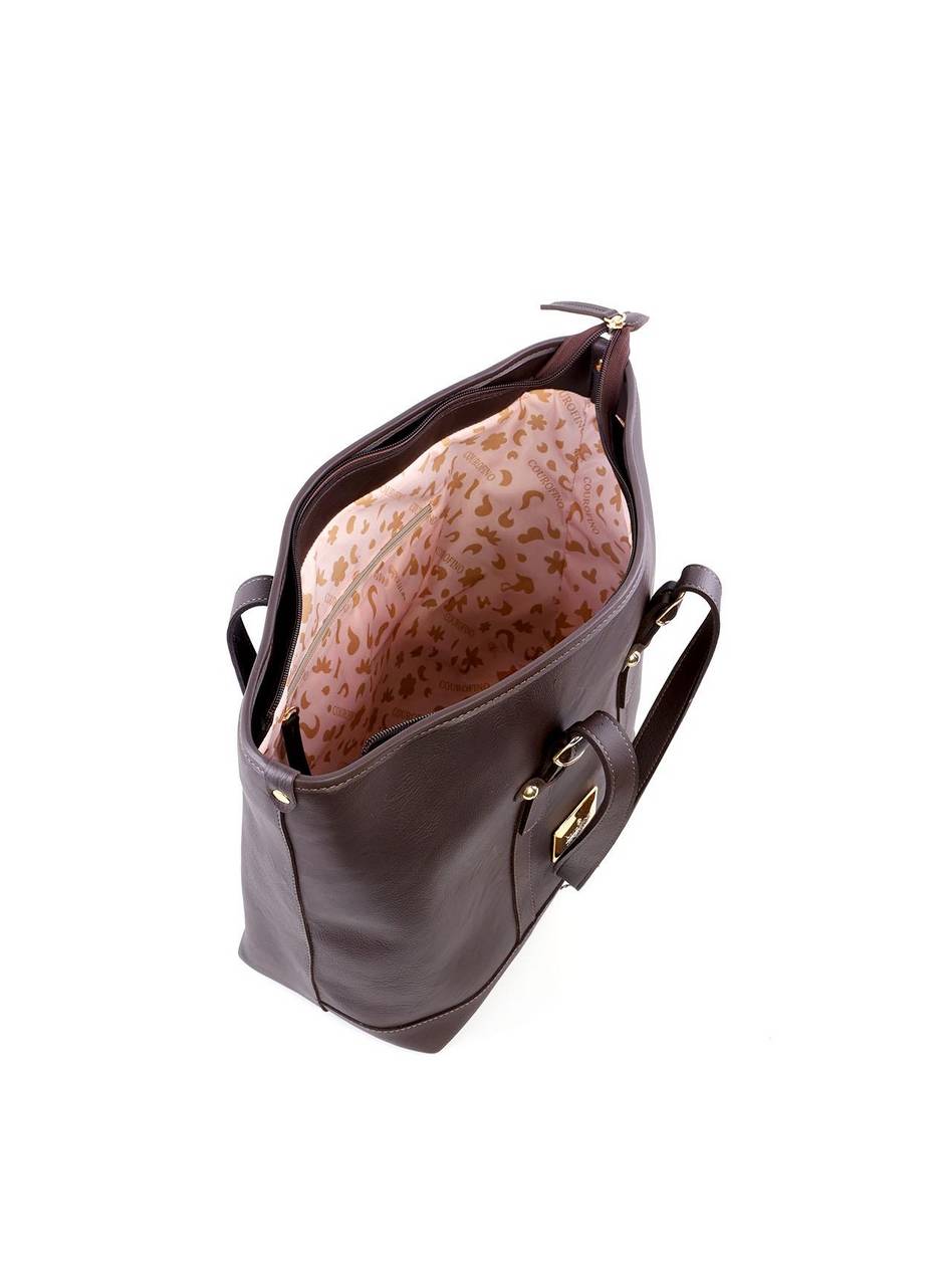 Bolsa Shopper com Fivela e Costura - Cacau BSI-6224 - CA