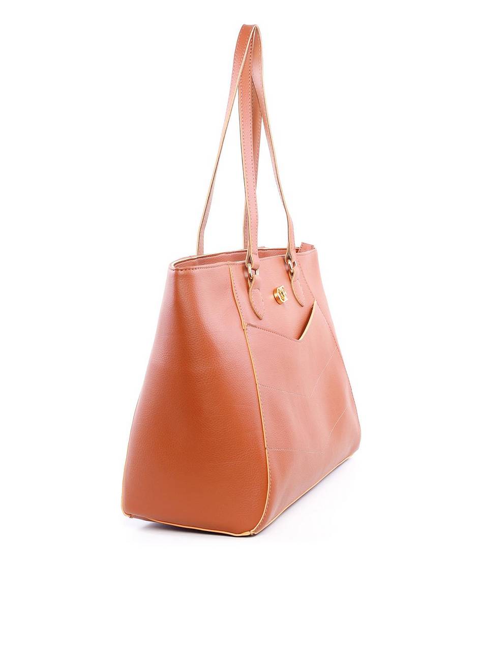 Bolsa Shopper com Recorte Frontal - Castor  BSI-6166 - CS