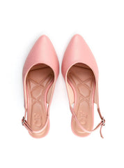 Scarpin Slingback com Salto Anabela em Acrílico - Nude SDI-12067 - NU