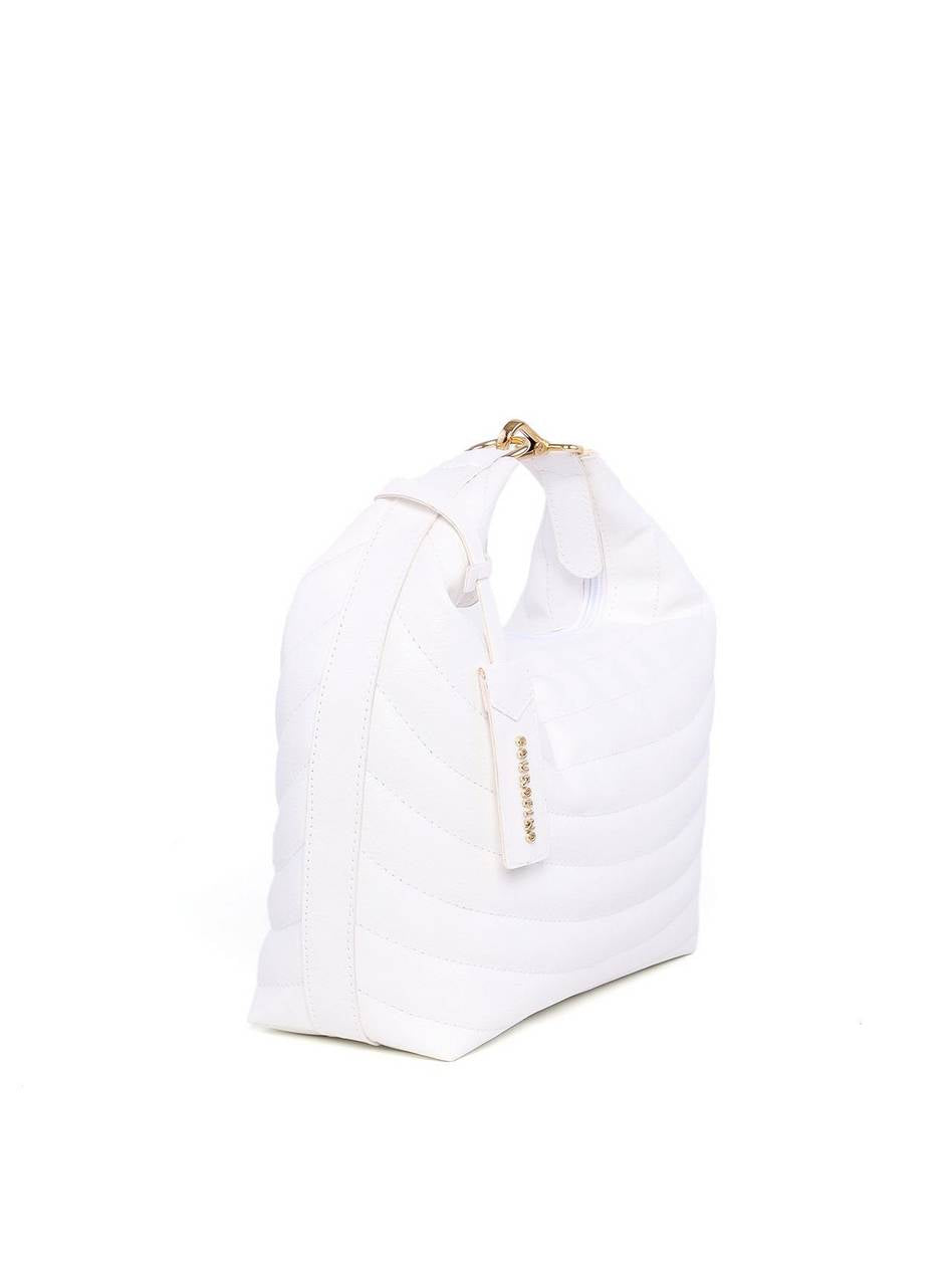 Bolsa Hobo em Matelasse com Fecho em Mosquetão - Branca BSI-6217 - BR