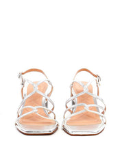 Sandália Bloco com Tiras Entrelaçadas - Prata SDI-11935 - PT