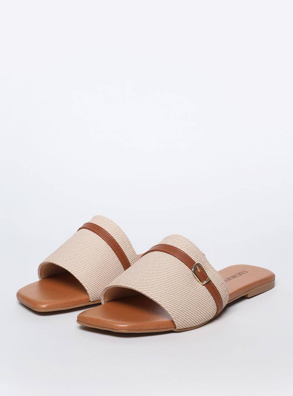 Sandália Feminina Rasteira Slide Castor SDI-11543 - CS