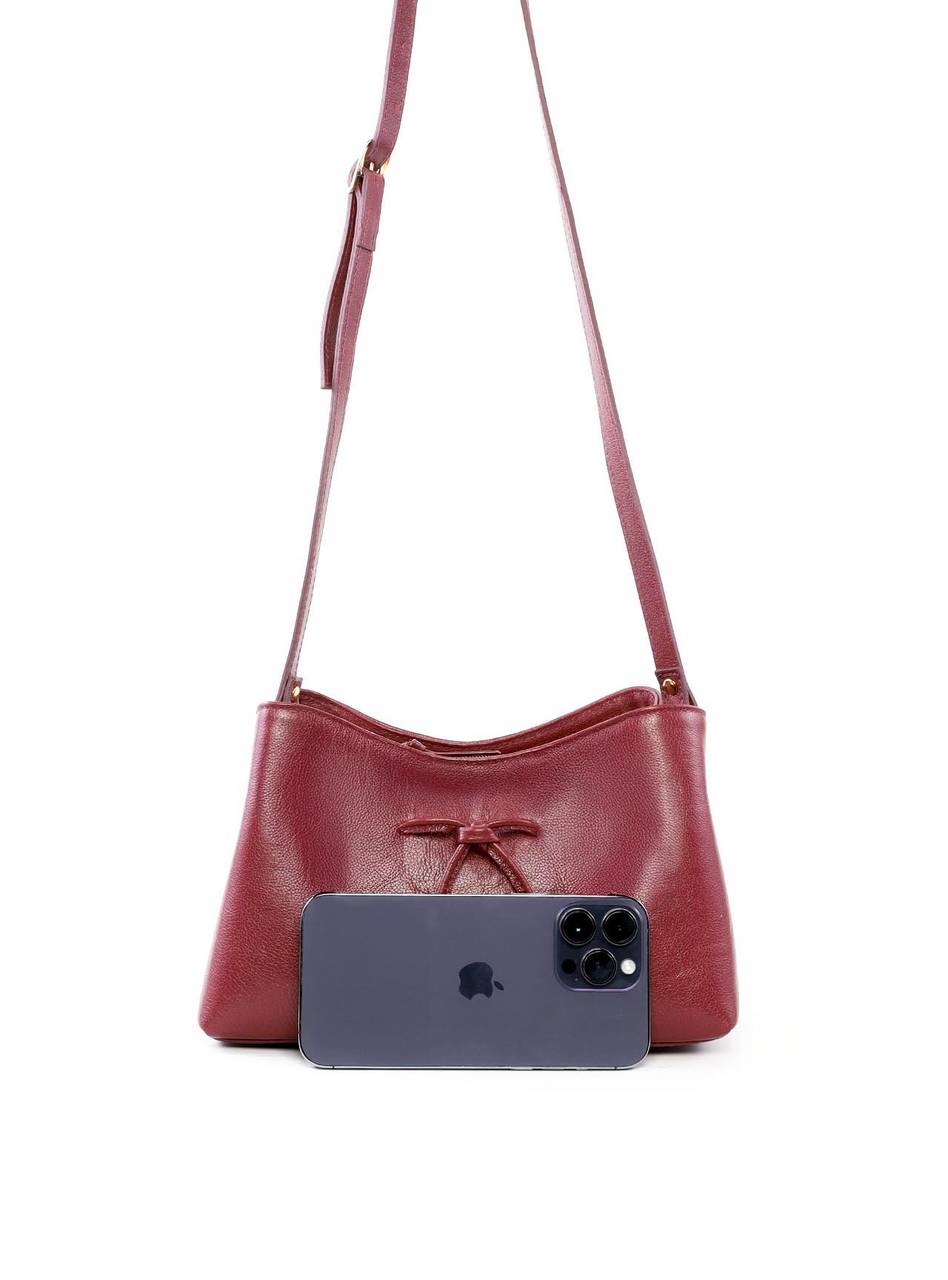 Bolsa Tote Pequena com Cordão - Vinho BSI-6469 - VI