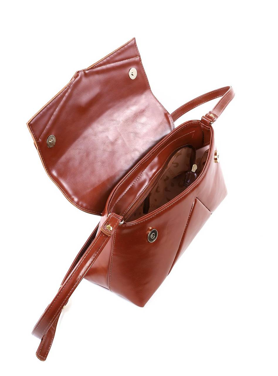 Bolsa Satchel Média Tampa com Recortes - Castor BSI-6484 - CS