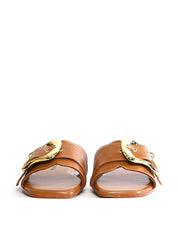 Rasteira com Maxi Fivela e Ilhoses - Nude SDI-12001 - NU
