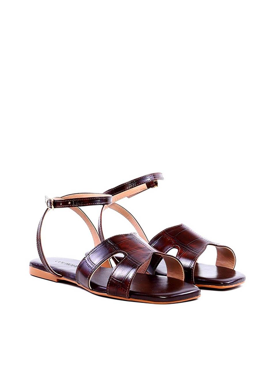 Rasteira Recorte H Fecho Fivela - Cacau SDI-11987 - CA