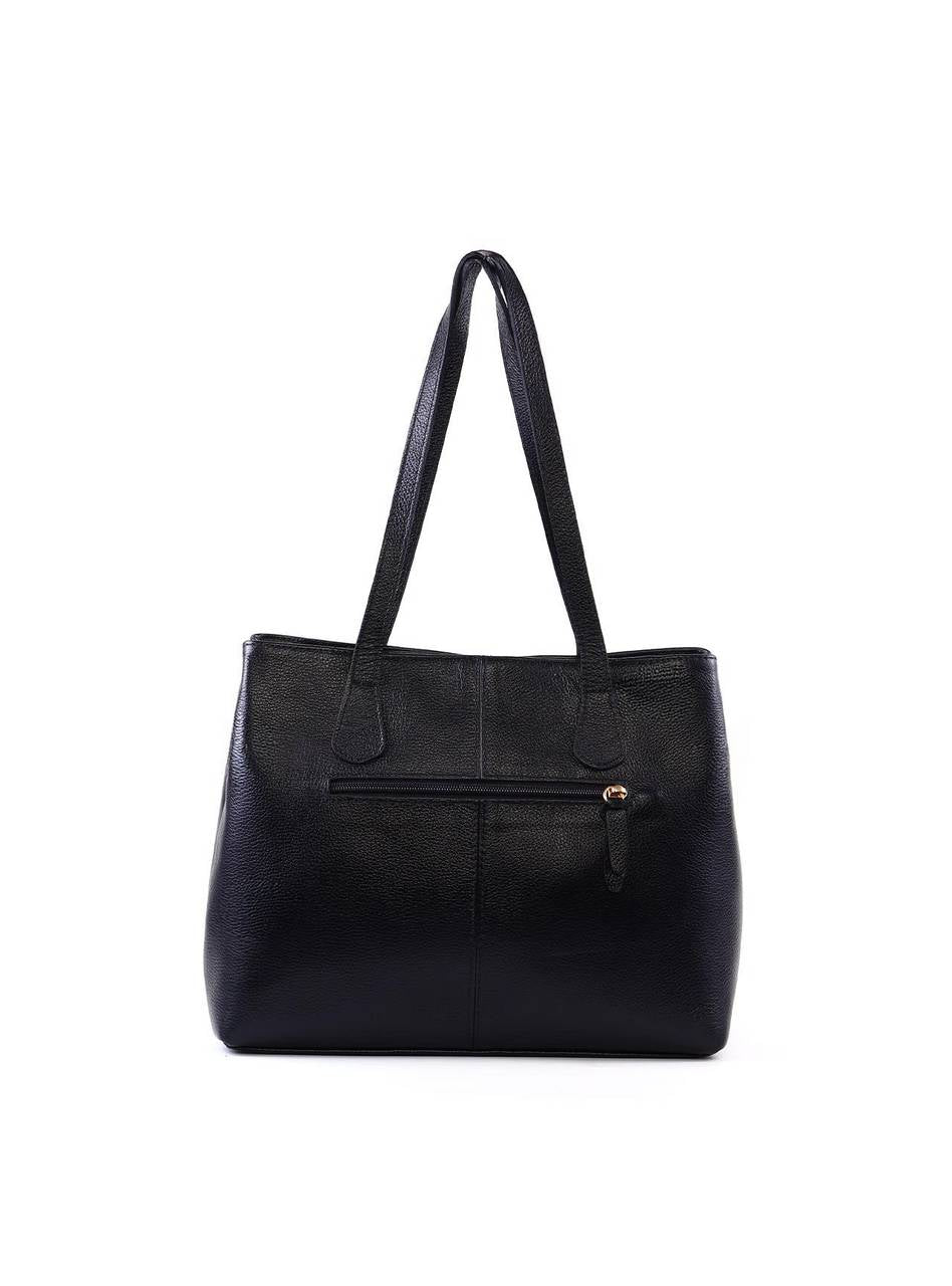 Bolsa Shopper Grande Couro Divisórias Preta BSI-5686 - PR
