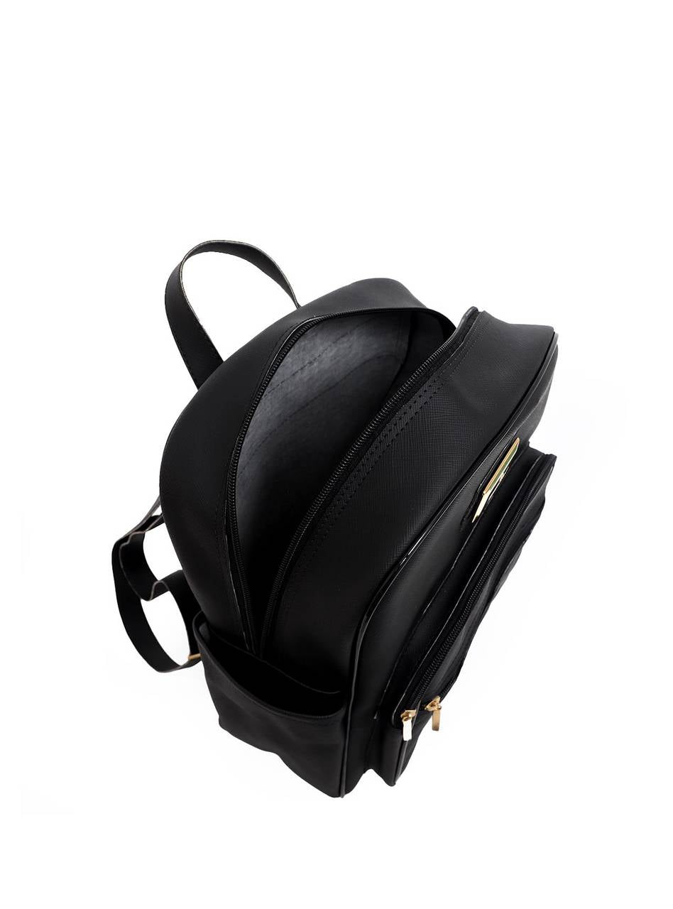 Mochila Media Bolso Duplo Frontal Preta MEI-399 - PR