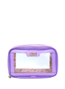 Necessaire Unissex Transparente Ziper Lilás NSI-122 - LI