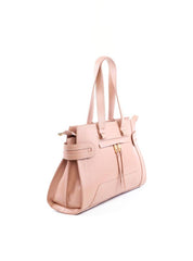 Bolsa Tote com Zipper Frontal e Pingentes - Nude BSI-5876 - NU