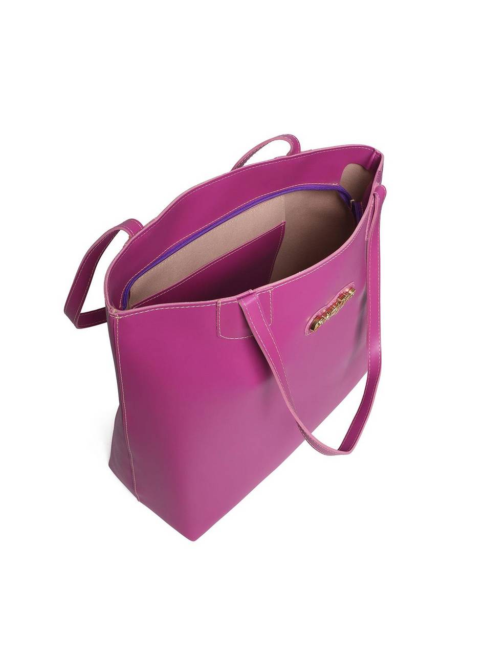 Bolsa Shopper Média Tiracolo Frente Lisa - Roxa BSI-5139 - RO